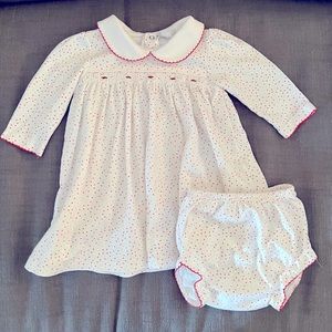 Kissy Kissy smocked pima cotton set (bloomers) in 9 - 12 months for Christmas